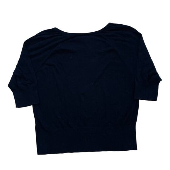 Lane Bryant Cotton Blend Black Short Sleeve Sweater Animal Print Heart, Size 18 - Picture 5 of 9